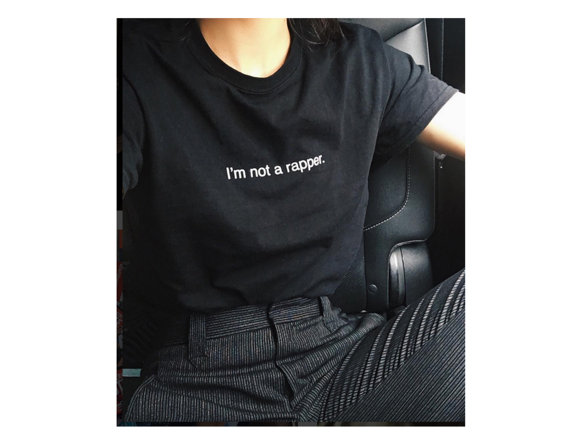 Women T Shirt High Quality Tumblr Tees New Arrival "i"m Not A Rapper" Unisex Fashion T Shirt, Black
Women T Shirt High Quality Tumblr Tees New Arrival "i"m Not A Rapper" Unisex Fashion T Shirt, Black