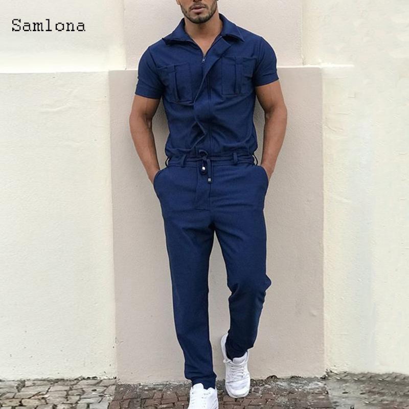 New Cotton Blends Jumpsuit Mens Overalls Casual Notched Short Sleeve Rompers Solid Color Overall Zipper Romper Pocket Trousers, Black
New Cotton Blends Jumpsuit Mens Overalls Casual Notched Short Sleeve Rompers Solid Color Overall Zipper Romper Pocket Trousers, Black