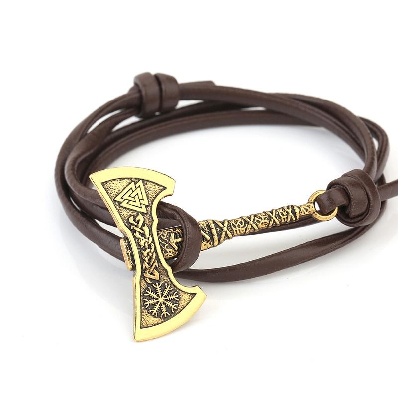Double-headed Axe Metal Pendant Bangles Odin Symbol Viking Style Designer Bracelet Mens Decorative Bracelets
Double-headed Axe Metal Pendant Bangles Odin Symbol Viking Style Designer Bracelet Mens Decorative Bracelets