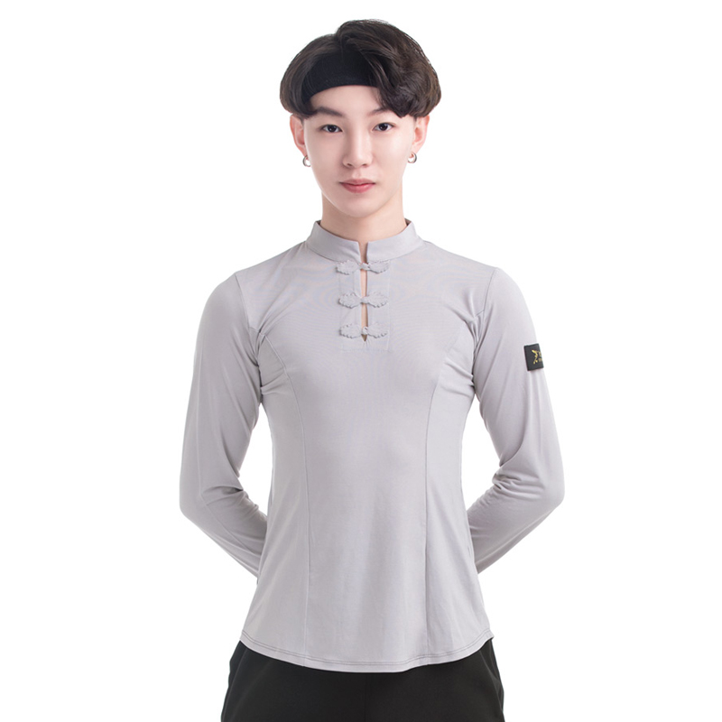 New Male Adult Latin Dance Costume Chinese Style Long Sleeve Practice Clothes Men Rumba Samba Salsa Ballroom Dance Outfit VO368, White tops
New Male Adult Latin Dance Costume Chinese Style Long Sleeve Practice Clothes Men Rumba Samba Salsa Ballroom Dance Outfit VO368, White tops