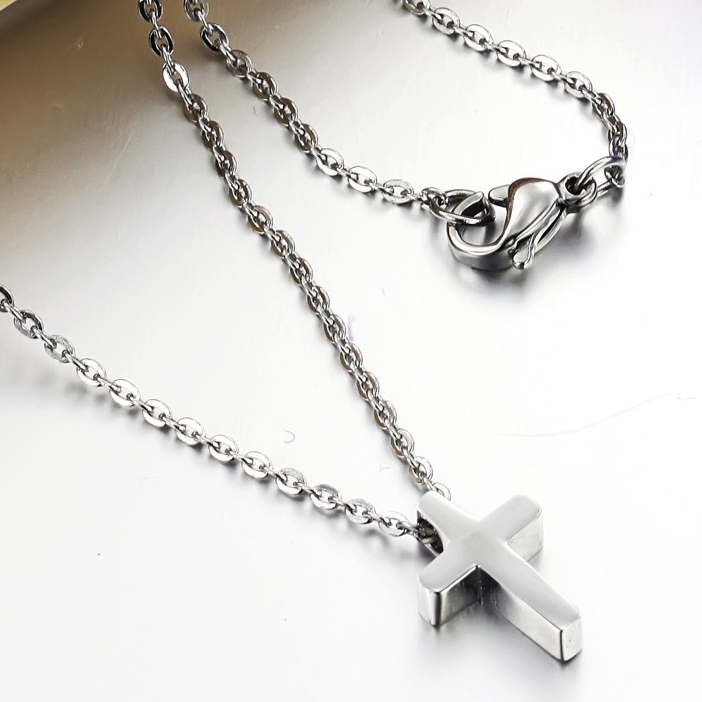 Boutique Cross Pendants Necklace Jewelry Stainless Steel Gold Plated Necklace Men Women Lover Gift Religious Jewelry