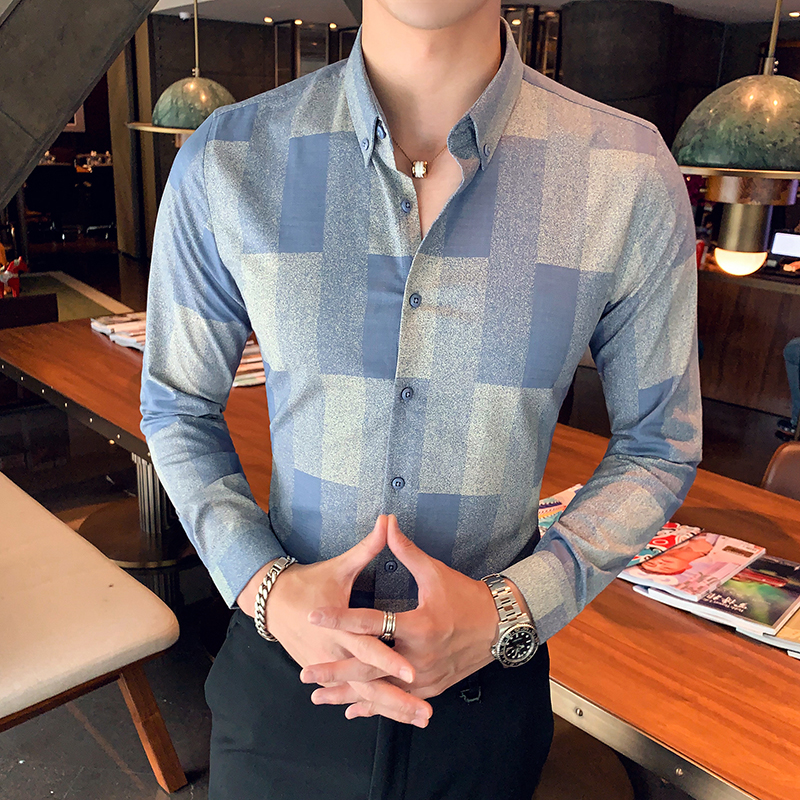 British Style Business Shirt Men Autumn New Plaid Shirt Men Long Sleeve Formal Wear Slim Fit Social Shirts For Clothes 2019, Black
British Style Business Shirt Men Autumn New Plaid Shirt Men Long Sleeve Formal Wear Slim Fit Social Shirts For Clothes 2019, Black