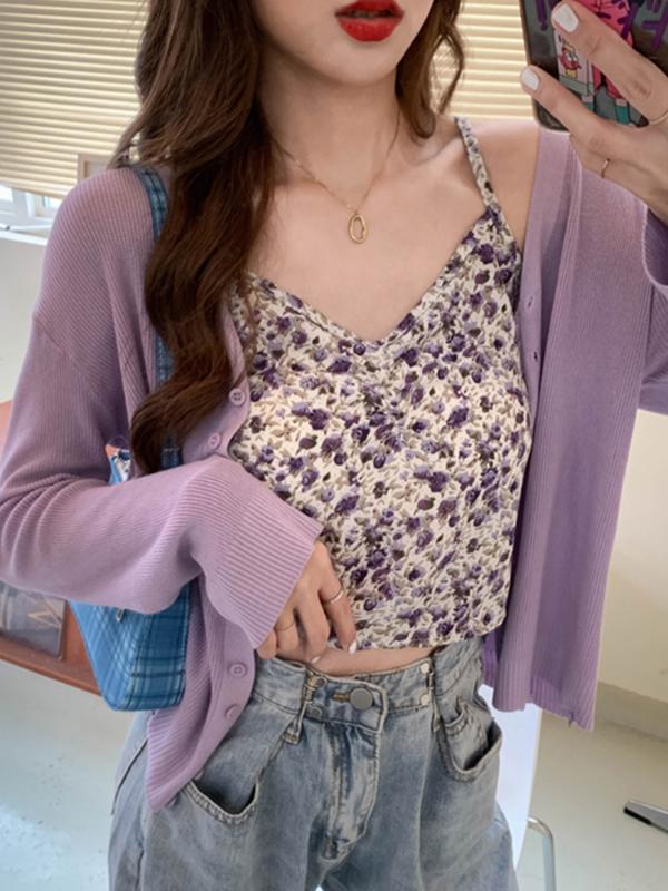 Women Autumn Spring Button Front Crop Knitted Top V-neck Ribbed Knit Cardigans Crop Knitted Soft Sweater For Women, Only tank
Women Autumn Spring Button Front Crop Knitted Top V-neck Ribbed Knit Cardigans Crop Knitted Soft Sweater For Women, Only tank