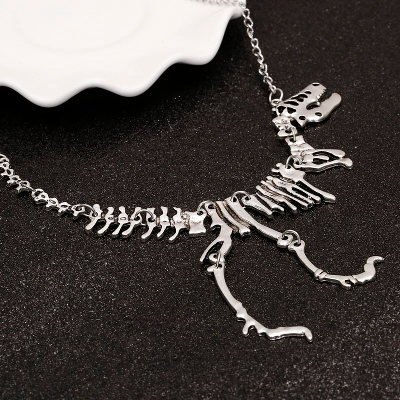 Dinosaur Necklace Gothic Tyrannosaurus Rex Skeleton Dinosaur Pendant for Women Charm Necklace Dragon Bone Alloy Collares Silver Jewelry
Dinosaur Necklace Gothic Tyrannosaurus Rex Skeleton Dinosaur Pendant for Women Charm Necklace Dragon Bone Alloy Collares Silver Jewelry