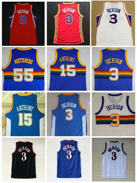 Wholesale Top Quality #55 Dikembe Mutombo Jerseys Cheap #3 Allen Iverson Jersey #15 Carmelo Anthony Jersey Blue Stitched Shirts College S-XX, Black;blue
Wholesale Top Quality #55 Dikembe Mutombo Jerseys Cheap #3 Allen Iverson Jersey #15 Carmelo Anthony Jersey Blue Stitched Shirts College S-XX, Black;blue