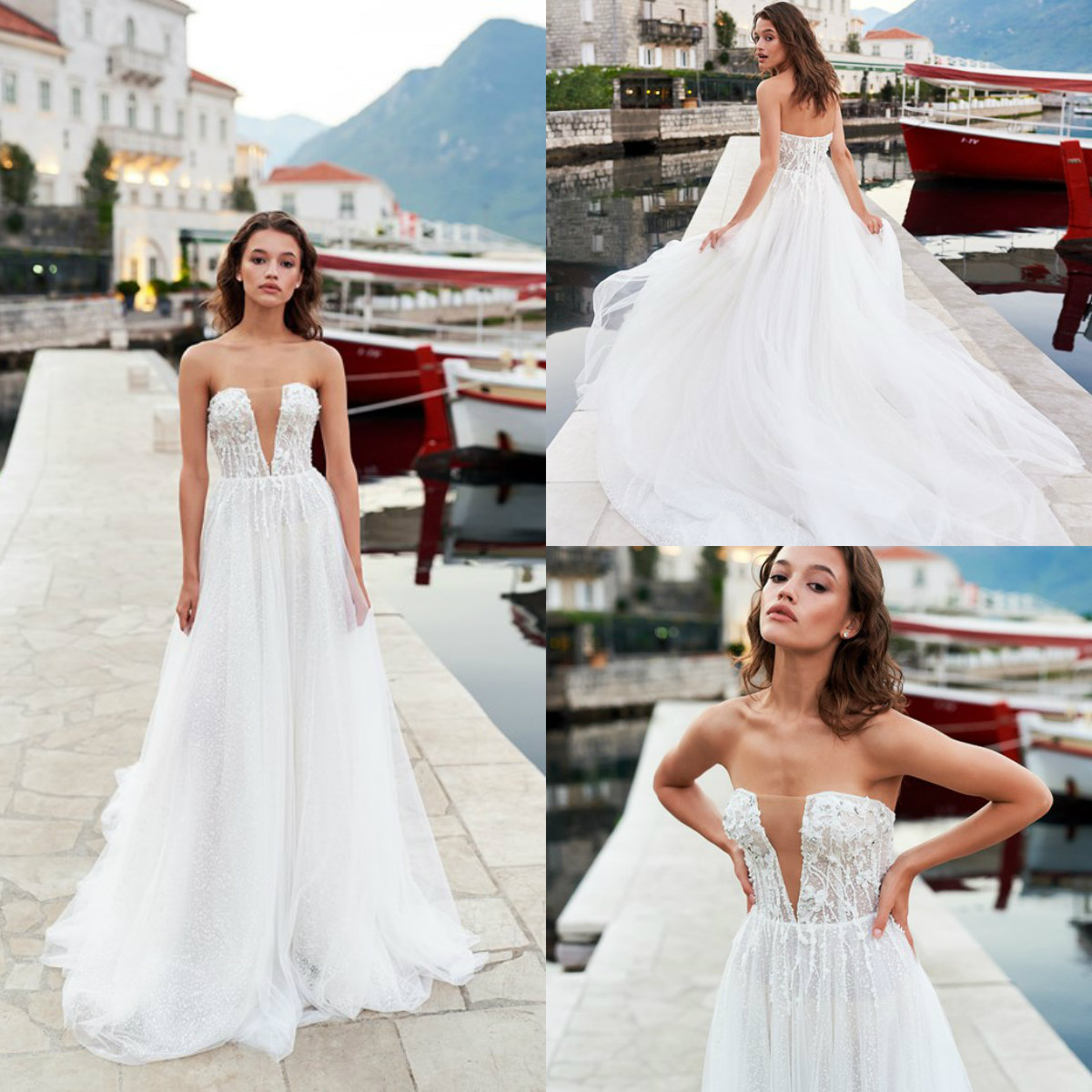 2020 Gali Karten Boho Wedding Dresses A Line Sweep Train Lace Appliqued Beach Wedding Dress Strapless Custom Made Bohemian Bridal Gowns, Red
2020 Gali Karten Boho Wedding Dresses A Line Sweep Train Lace Appliqued Beach Wedding Dress Strapless Custom Made Bohemian Bridal Gowns, Red