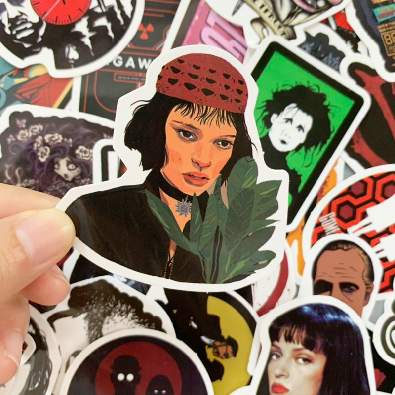 50pcs/Set Classic Cool Movies Characters Stickers Waterproof for Skateboard Suitcase Luggage Guitar Laptop Graffiti Stickers Motorcycle Toy