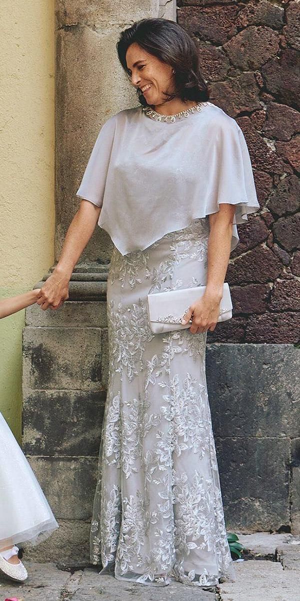 plus size silver mother of the bride dresses jewel neck lace appliqued wedding guest dress floor length women formal outfit
