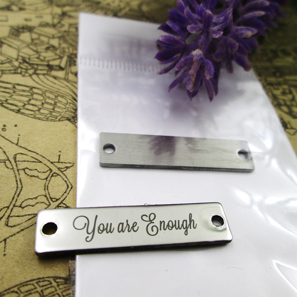 40pcs--"You are Enough Connector"stainless steel charms more style for choosing DIY Charms pendants for necklace
40pcs--"You are Enough Connector"stainless steel charms more style for choosing DIY Charms pendants for necklace