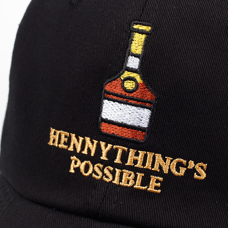 2019 new Henny Wine bottle embroidery Dad Hat men women Baseball Cap adjustable Hip-hop snapback cap hats