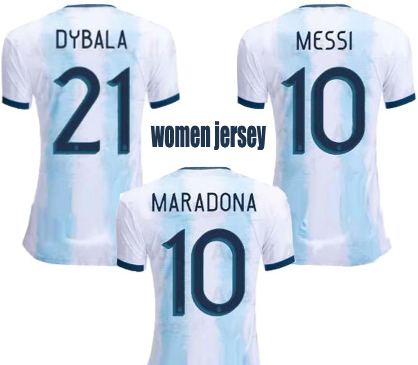 2019 Argentina Home Soccer Jerseys Women World Cup 19 20 Football Jersey MESSI DYBALA Ladys Shirts Female Top Thai Quality Sport Uniforms, Black;yellow
2019 Argentina Home Soccer Jerseys Women World Cup 19 20 Football Jersey MESSI DYBALA Ladys Shirts Female Top Thai Quality Sport Uniforms, Black;yellow