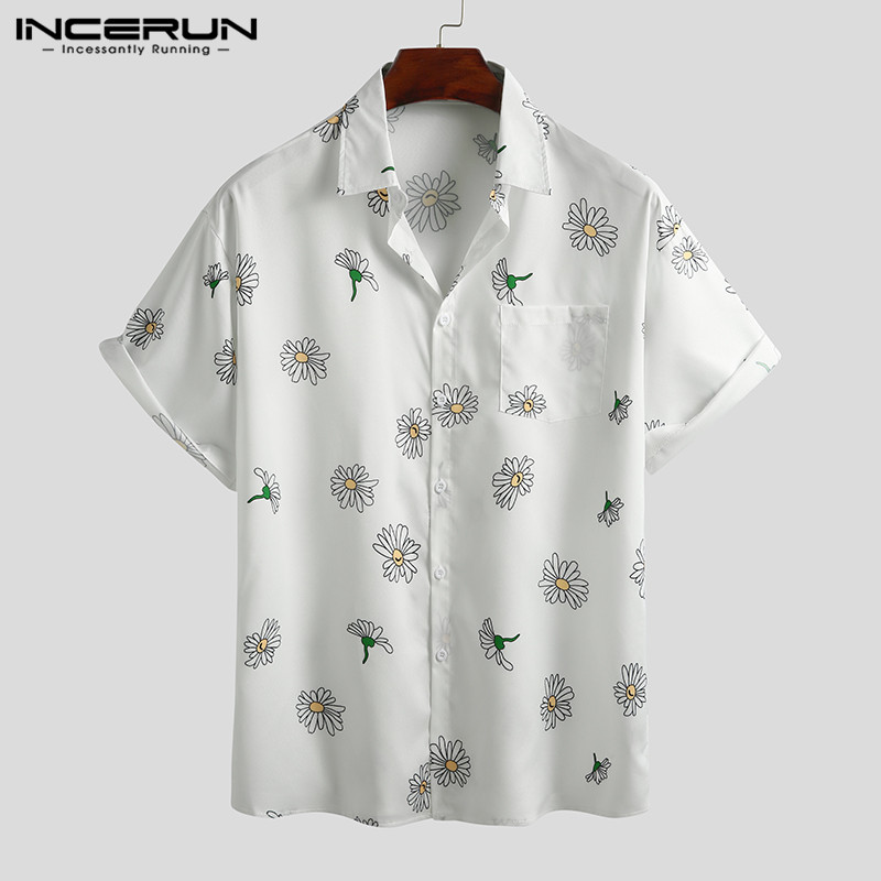 INCERUN Summer Flower Printed Shirt Men Lapel Short Sleeve Streetwear 2020 Loose Casual Hawaiian Shirts Beach Breathable Camisa, Black
INCERUN Summer Flower Printed Shirt Men Lapel Short Sleeve Streetwear 2020 Loose Casual Hawaiian Shirts Beach Breathable Camisa, Black