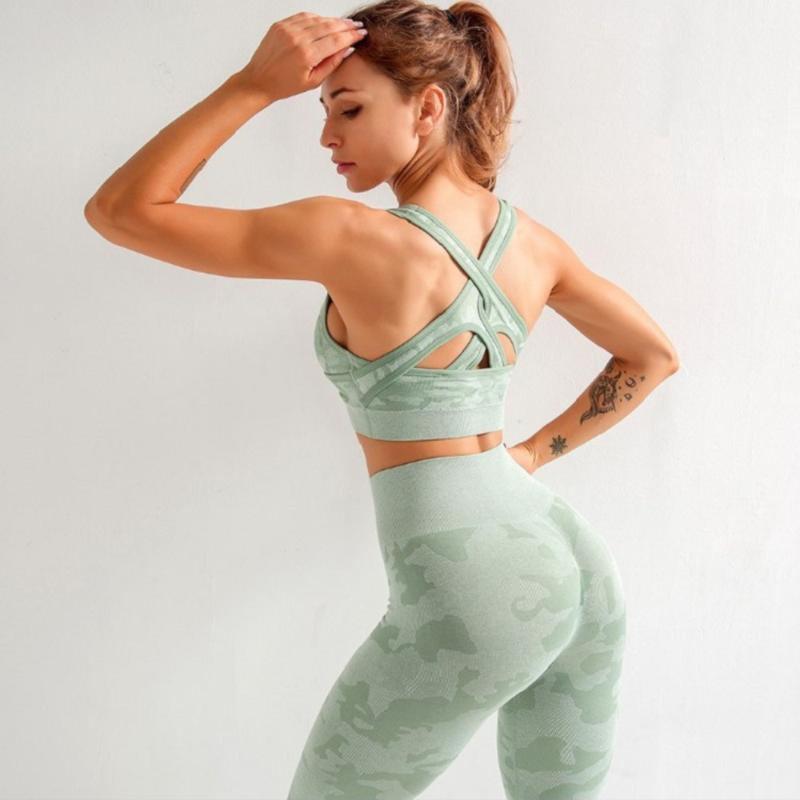 Camo Yoga Set Women Seamless Fitness Yoga Bra Sport Bra Camouflage High Waist GYM Leggings Pants Fitness Suit Workout Leggins, Green
Camo Yoga Set Women Seamless Fitness Yoga Bra Sport Bra Camouflage High Waist GYM Leggings Pants Fitness Suit Workout Leggins, Green