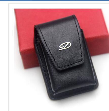 Silver D Standard for Soft Black Leather Protective Sheath for Lighter