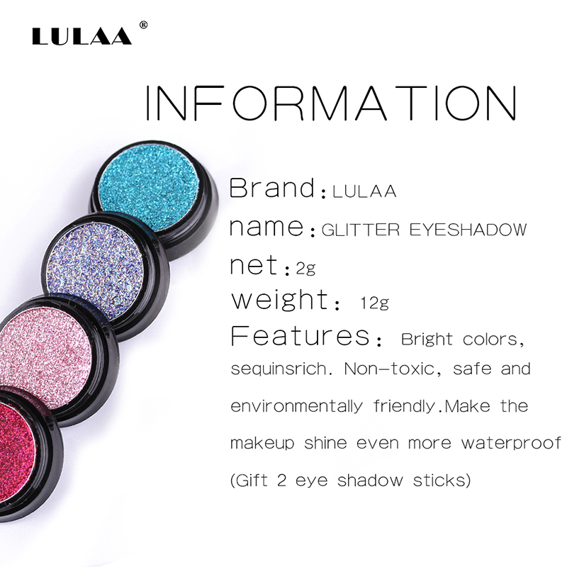 Metal glitter Eyeshadow Makeup Eye Shadow Soft Sequins Eye for all skin tones Waterproof Long Lasting Natural 8 Colors