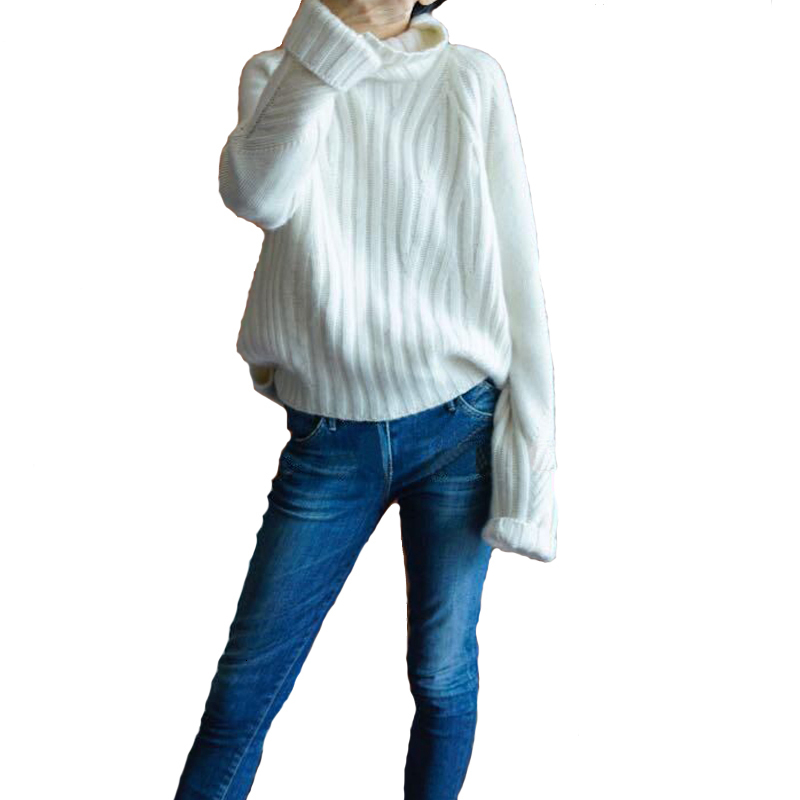 Gejas Ainyu European style new women sweaters fashion 2018 women turtleneck cashmere sweater women knitted pullovers Loose tops S118