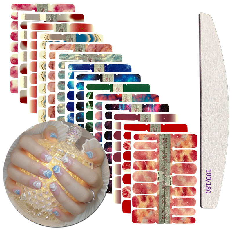 Fashion Full Cover Nail Polish Wraps Adhesive Nail Stickers Art Decorations Manicure Tools Environmental For Woman
Fashion Full Cover Nail Polish Wraps Adhesive Nail Stickers Art Decorations Manicure Tools Environmental For Woman