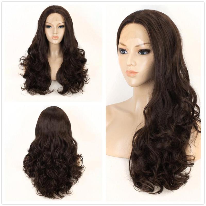 Scheherezade Long Wavy Wig Dark Brown Synthetic Lace Front Wigs For Black Women High Temperature Fiber Cosplay Wigs, As pic
Scheherezade Long Wavy Wig Dark Brown Synthetic Lace Front Wigs For Black Women High Temperature Fiber Cosplay Wigs, As pic