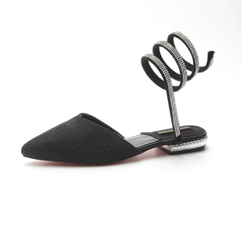 Hot Sale-summer Flat Sandals Women 2018 Summer Lady Shoes Women Pointed Toe Shoes Sandals Student Ladies Dress Shoes Sandalias Elegantes