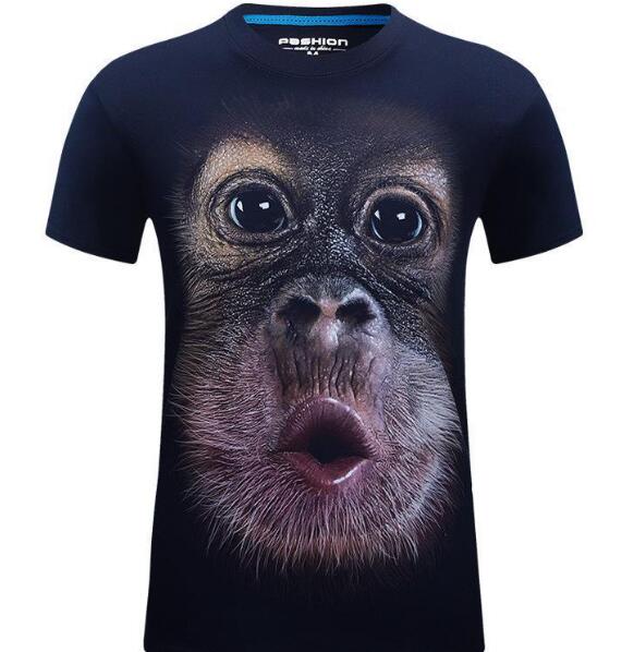 2020 New Summer funny 3d t shirts Gorilla Animal Printed Tee shirt homme Fashion Tops Hip Hop Streetwear Plus Size S-6XL