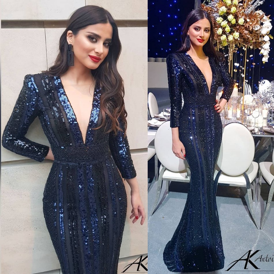 2020 Mermaid Evening Dresses Tulle With Glitter Prom Dress Long Sleeve Floor Deep V Neck Train Special Occasion Dresses, Grape
2020 Mermaid Evening Dresses Tulle With Glitter Prom Dress Long Sleeve Floor Deep V Neck Train Special Occasion Dresses, Grape