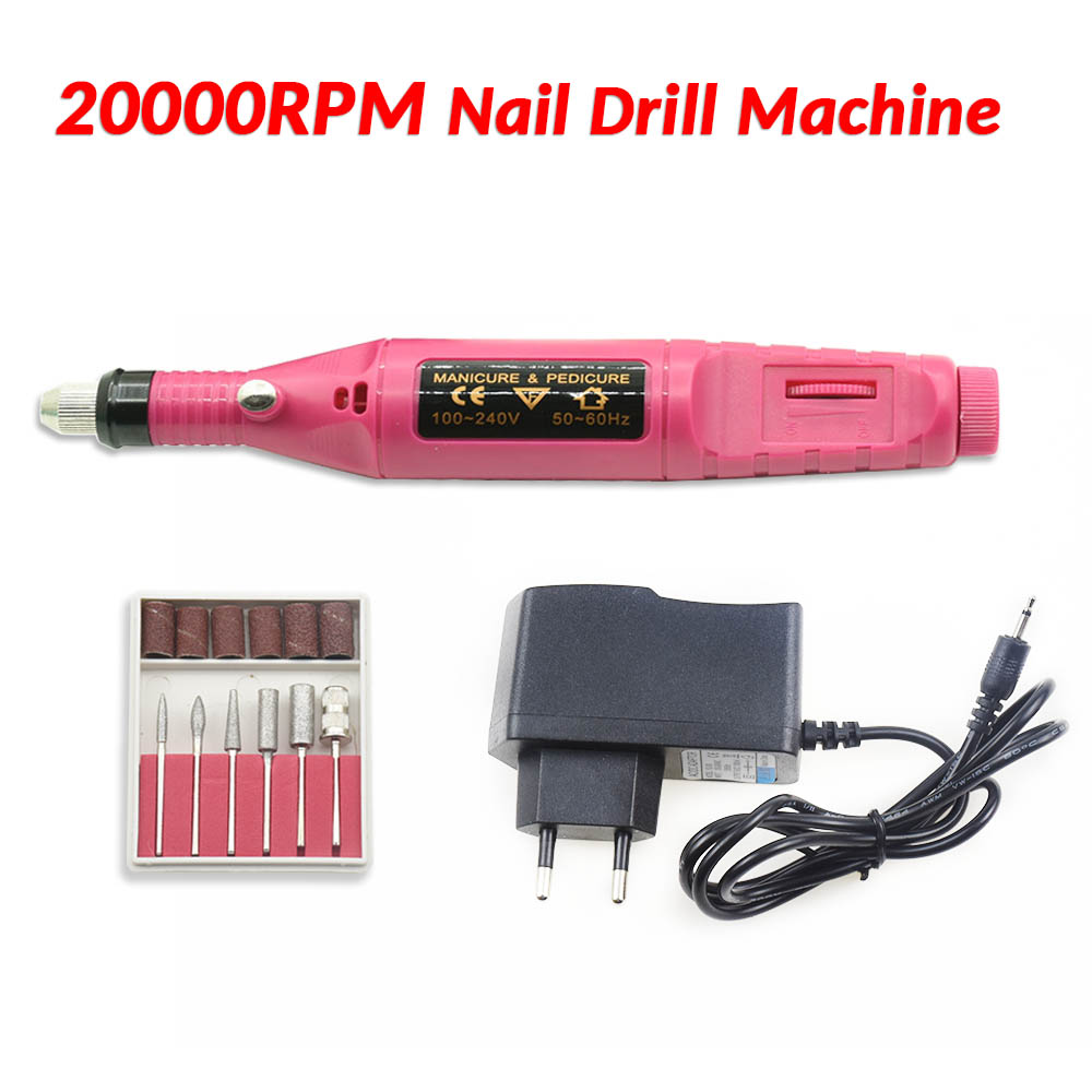 Manicure Set For Nail Kit 80W UV Lamp Dryer Nail Set with Drill Machine 10pcs Gel Polish Soak Off Manicure Tool Kit