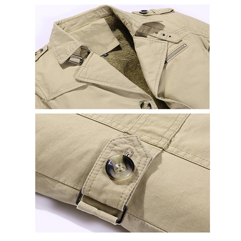 Thick Mens Winter Jacket High Quality Solid Padded Warm Casual Jacket New Fashion Cotton Army Outdoors Clothes Dropshipping 1029MX191012