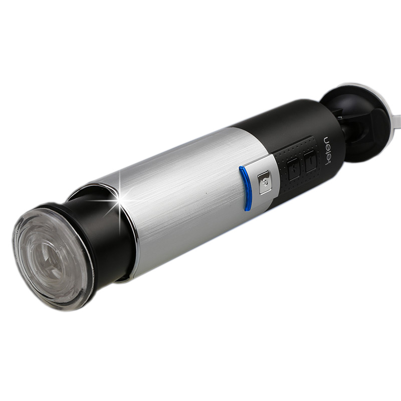 Leten USB Charge Automatic Thrusting piston 10 Speeds Retractable Male Masturbator With Suction Cup Gay Sex Toys for Men Machine Y191010