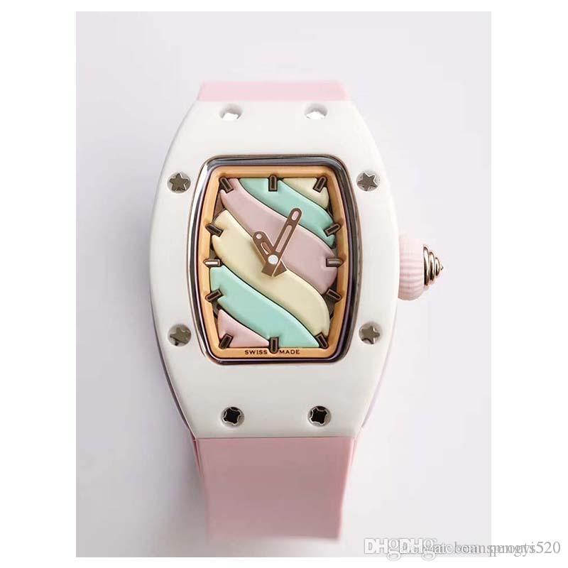 RIC49-1 Fashion Ladies Watch, RM07-03AUTOMATIC MARSHMALLOW, enamel dial, ceramic case, rubber strap. CRMA2 automatic winding movement, Slivery;brown
RIC49-1 Fashion Ladies Watch, RM07-03AUTOMATIC MARSHMALLOW, enamel dial, ceramic case, rubber strap. CRMA2 automatic winding movement, Slivery;brown