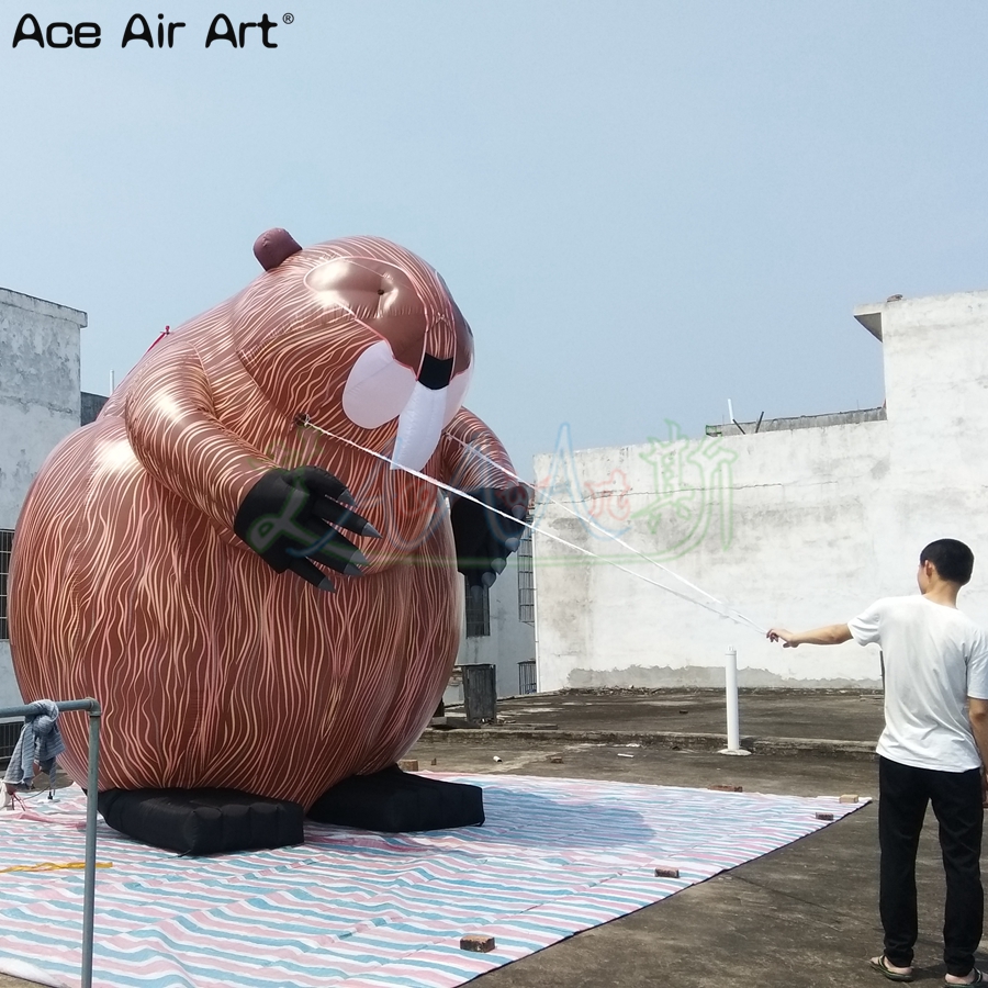 4 Metters Tall Giant Inflatable Beaver/Inflatable Caster Fiber/Inflatable American Beaver For Sale And Advertising Made in China
