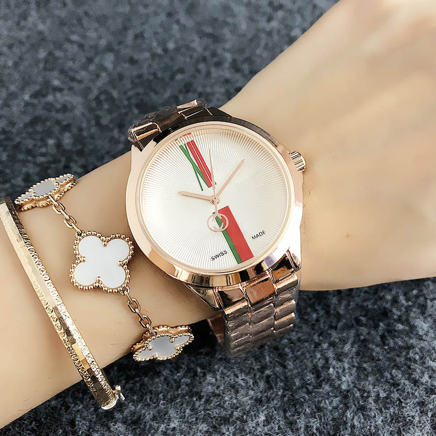 Brand Watch Women Girl Style Metal Steel Band Quartz Wrist Watches 45