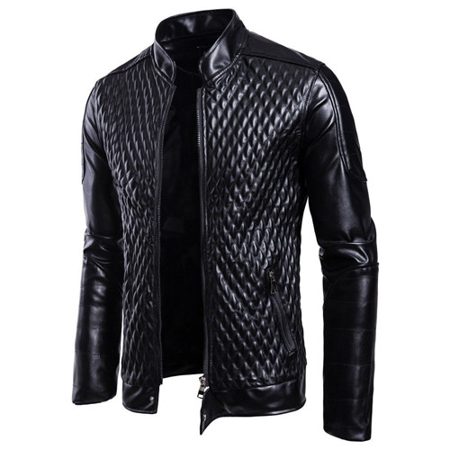 Fashion men jacket Motorcycle PU Leather Jackets Autumn Winter Slim Fit Male Business Fitness Casual Outwear Coats
