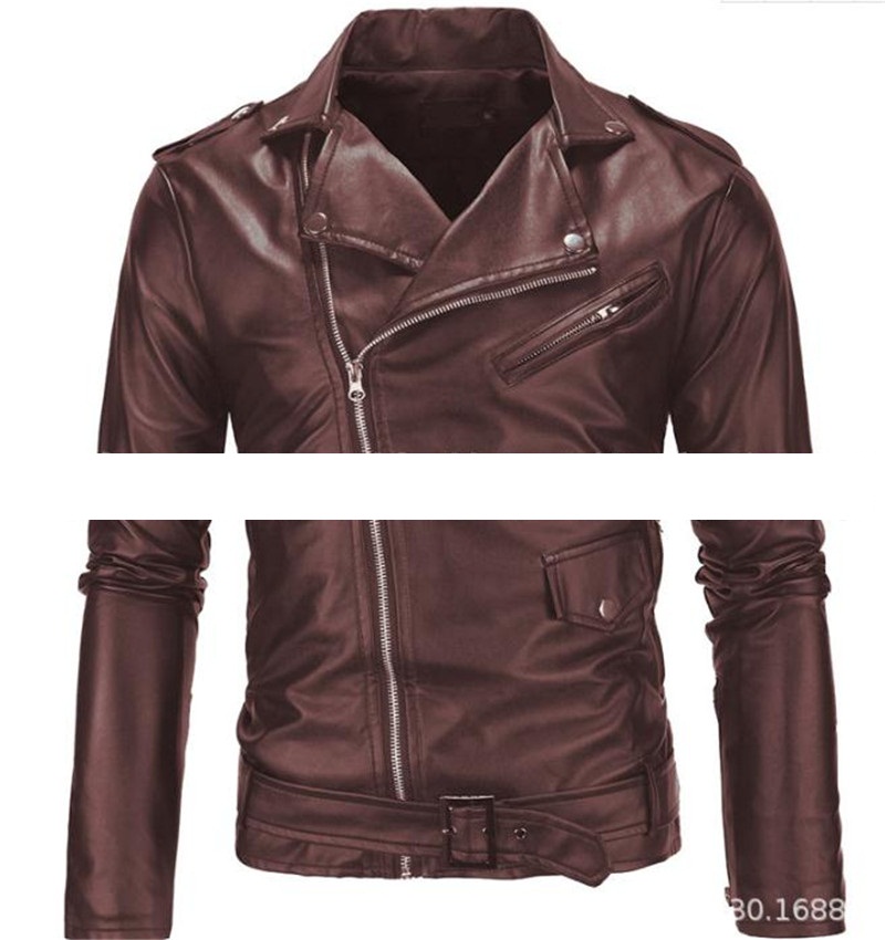 Spring Autumn and Winter Korean S-4XL 5XL Personality Handsome Men Pu Leather Jacket Coats Fashionable Punk Fan Vehicle Clothing