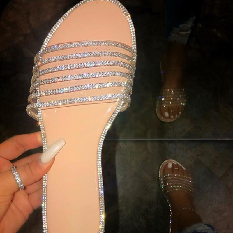 Summer Women Flat Slippers Open Toe Beach Sandals Crystal Transparent Ladies Shoes Clear Outdoor Slides Flip Flops, Black
Summer Women Flat Slippers Open Toe Beach Sandals Crystal Transparent Ladies Shoes Clear Outdoor Slides Flip Flops, Black