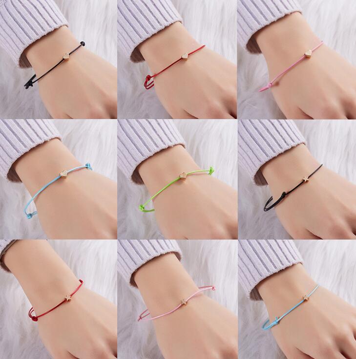 cross-border hot handmade bracelet Make a wish paper card five-point star knitting adjustable bracelet GB1589