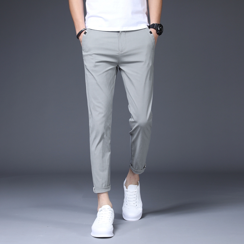 Summer men's casual nine - minute pants ice cream breathable slim pencil pants, Army green
Summer men's casual nine - minute pants ice cream breathable slim pencil pants, Army green