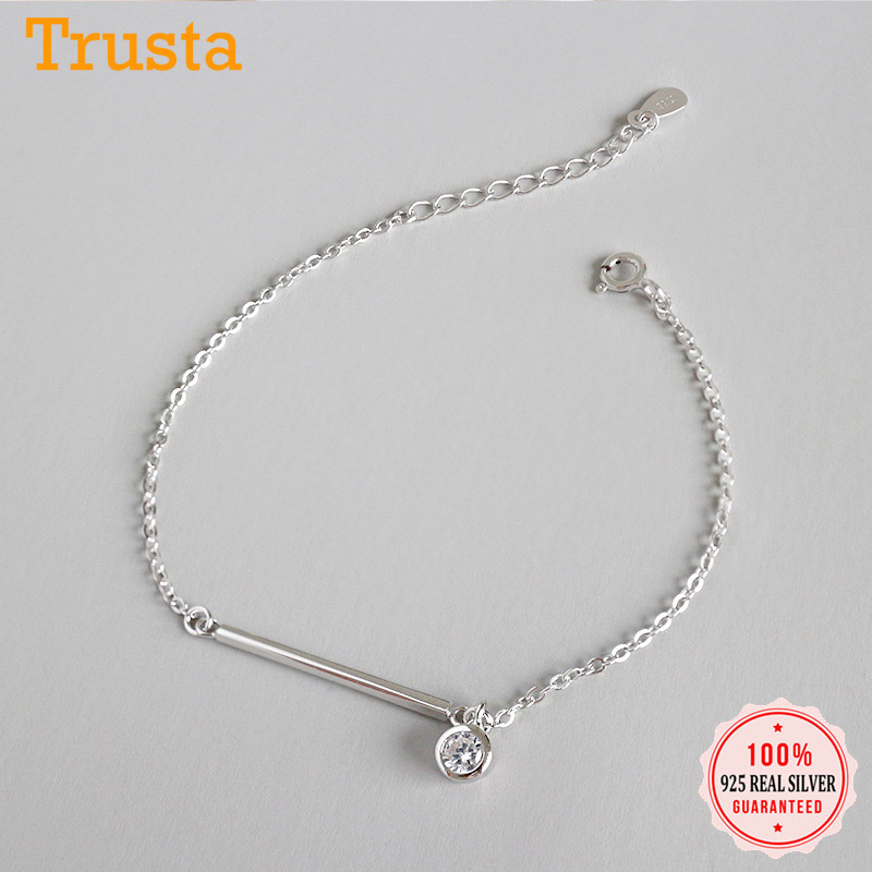 Trustdavis Genuine Fashiom 925 Sterling Silver Charms Stick CZ Bracelet For Women Silver 925 Wedding Valentine's Day Gift ED450
Trustdavis Genuine Fashiom 925 Sterling Silver Charms Stick CZ Bracelet For Women Silver 925 Wedding Valentine's Day Gift ED450
