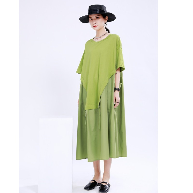 Plus size 6XL women round neck dress patchwork casual loose home irregular dresses drawstring big pockets short sleeve summer, Black
Plus size 6XL women round neck dress patchwork casual loose home irregular dresses drawstring big pockets short sleeve summer, Black