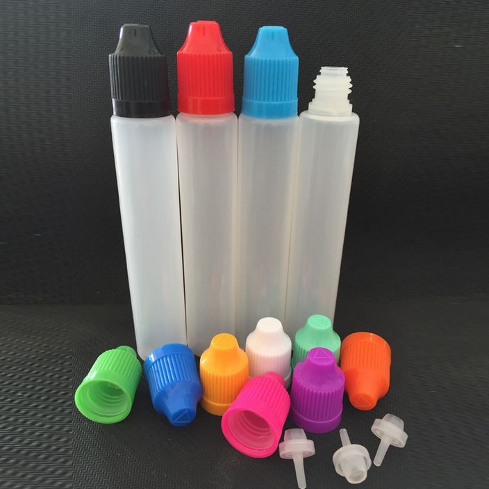 30ml E Liquid Bottles 30ml Long Style with Child Proof Caps and fine Tips Empty Pen Style Bottle