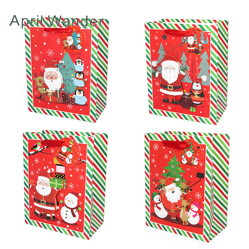 4pcs/lot Lovely Christmas party bags Xmas Handbags Paper Santa Claus Gift Bags with handles for Merry Christmas Party Supplies
4pcs/lot Lovely Christmas party bags Xmas Handbags Paper Santa Claus Gift Bags with handles for Merry Christmas Party Supplies