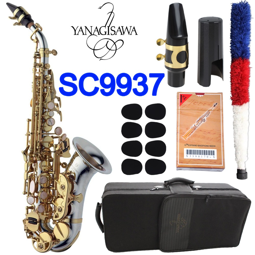 Japan Curved Soprano Saxophone YNAGISAWA SC-9937 SC-WO37 B Flat Silvering Gold key Sax Curved Soprano musical instruments professional
Japan Curved Soprano Saxophone YNAGISAWA SC-9937 SC-WO37 B Flat Silvering Gold key Sax Curved Soprano musical instruments professional