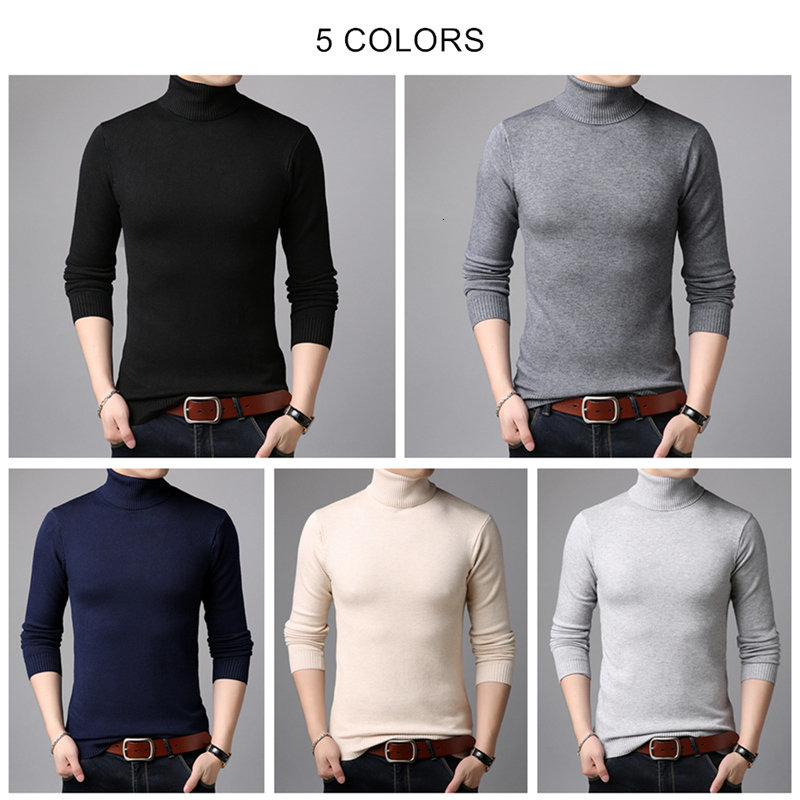 COODRONY Mens Sweaters Cashmere Cotton Sweater Men Soft Knitwear Pull Homme Winter Thick Warm Turtleneck Wool Pullover Men 91011 SH190930