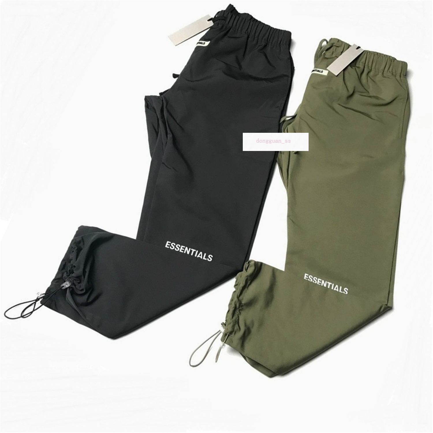 Reflective Thin Nylon Track Pants Summer Lightweight Loose Jogger Elastic Cuffs Three-pocket styling, Black
Reflective Thin Nylon Track Pants Summer Lightweight Loose Jogger Elastic Cuffs Three-pocket styling, Black