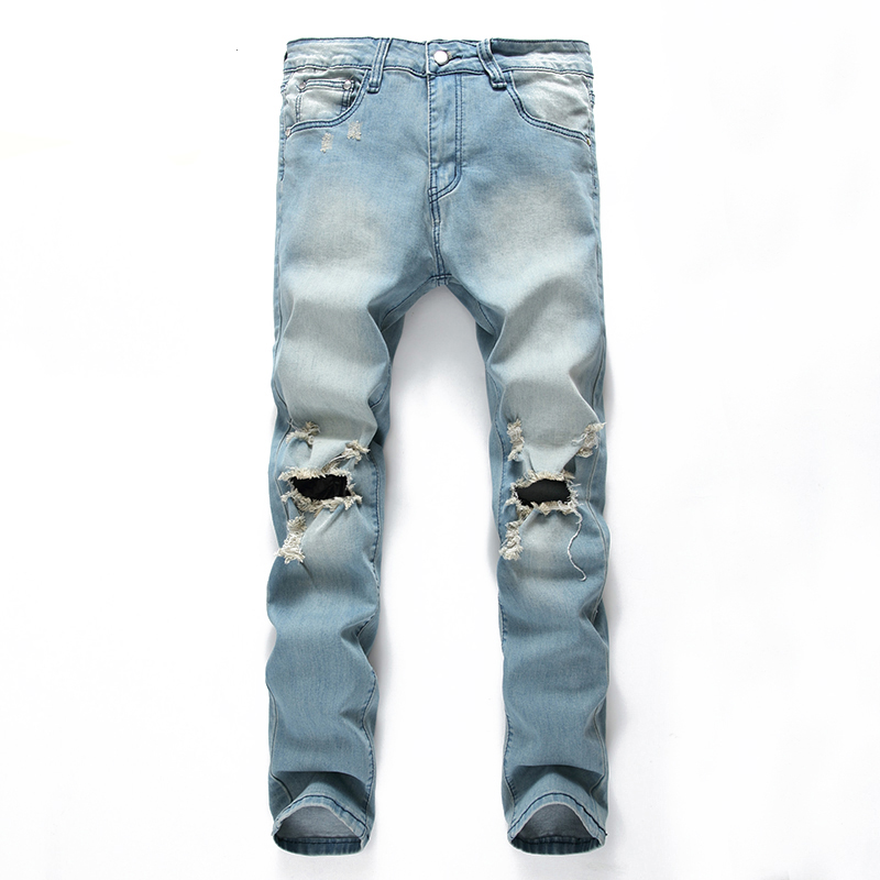 Men clothes long pants ripped denim trousers biker slim fit straight straight wear denim knee ripped trousers new fashion, Black
Men clothes long pants ripped denim trousers biker slim fit straight straight wear denim knee ripped trousers new fashion, Black