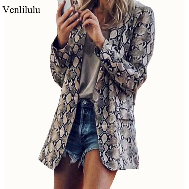 2019 Aumtmn Snake Skin Blazer Women Vintage Suits Blazers Woman Long Sleeve Pocket Leopard Blazers Female Jackets Ladies
2019 Aumtmn Snake Skin Blazer Women Vintage Suits Blazers Woman Long Sleeve Pocket Leopard Blazers Female Jackets Ladies