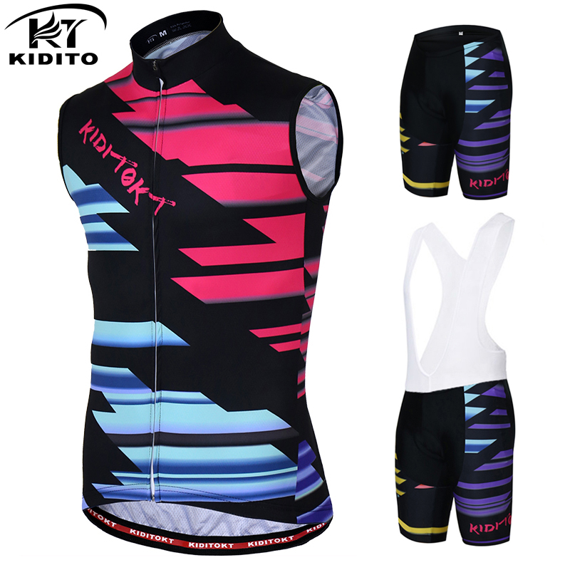 KIDITOKT Pro Sleeveless Cycling Jersey Sets Summer Anti-UV MTB Bike Clothing Racing Road Bicycle Cycling Clothes For Men, Jersey and pants
KIDITOKT Pro Sleeveless Cycling Jersey Sets Summer Anti-UV MTB Bike Clothing Racing Road Bicycle Cycling Clothes For Men, Jersey and pants