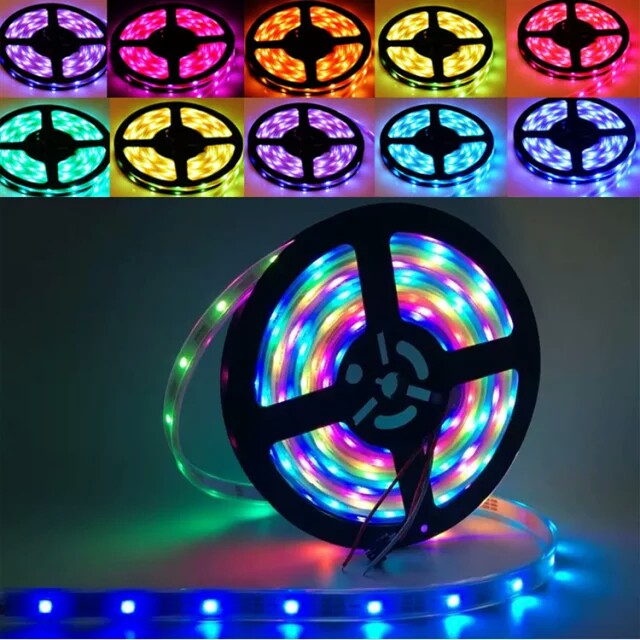 12V WS2811 5050 RGB LED Flexible Strip Light Tape Pixel 5M 150LED 300LED Addressable Magic Color IP20 IP65 IP67