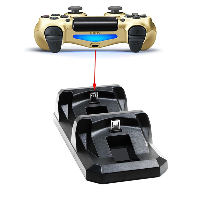 Fast Charger For PS4 Controller Gamepad For Playstation 4 Controle Double Handle Chargers Dock Dual USB Charging Station Stand