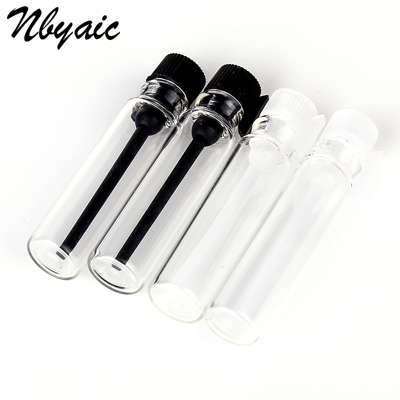 plastic rod glass small sample empty bottle essential oil test tube bottle perfume dropper mini empty bottles 150Pcs 1ml 2ml