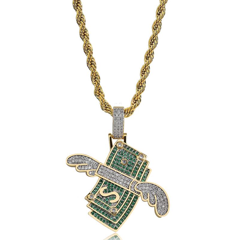 Flying with wings money personality hip hop necklace hip hop Street Pendant in Europe and America zircon Chaoren Necklace
Flying with wings money personality hip hop necklace hip hop Street Pendant in Europe and America zircon Chaoren Necklace